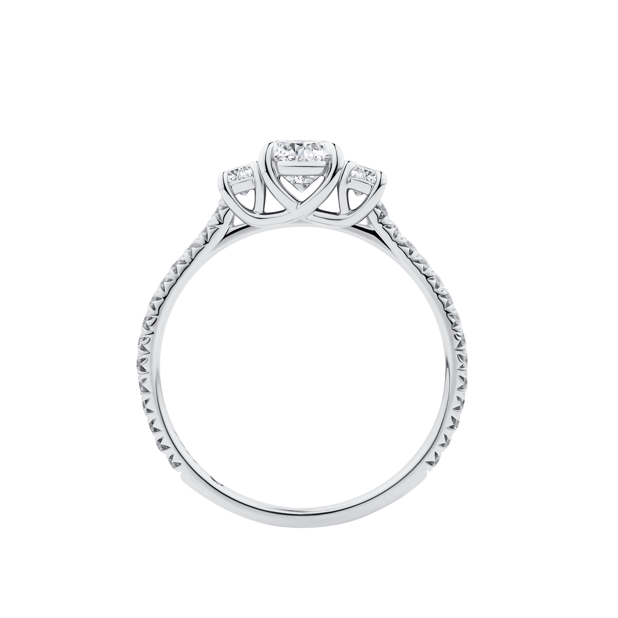 1917™ 1.12ct TW Diamond Three Stone Engagement Ring in 18ct White Gold