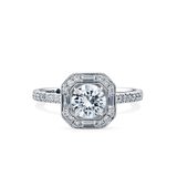 1917™ 1.30ct TW Diamond Vintage Halo Engagement Ring in 18ct White Gold - Wallace Bishop