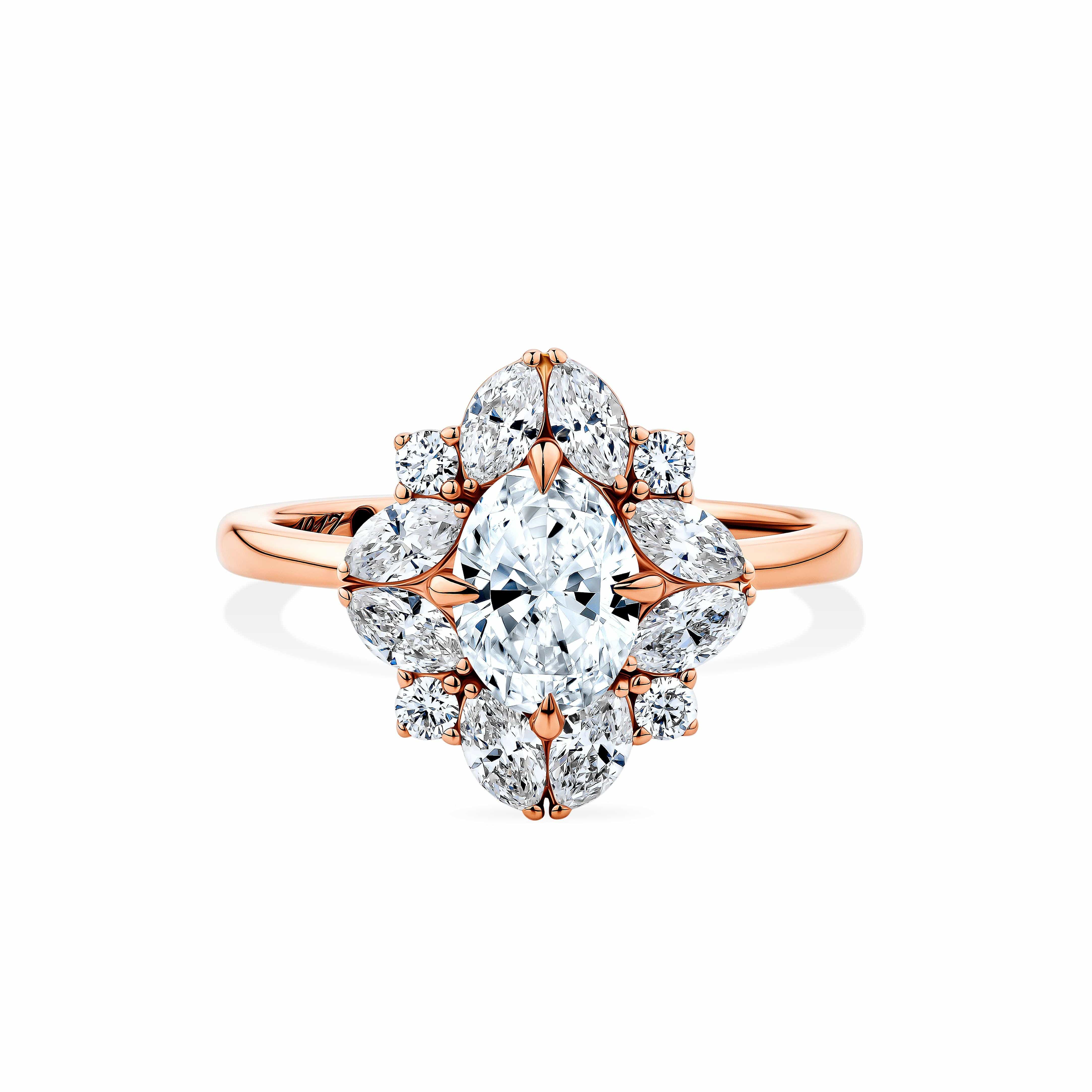 1917™ 1.75ct TW Diamond Vintage Halo Engagement Ring in 18ct Rose Gold