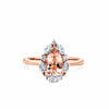 1917™ Morganite & 0.52ct TW Diamond Vintage Pear Halo Engagement Ring in 18ct Rose Gold