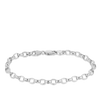 19cm Solid Belcher Link Bracelet in 9ct White Gold