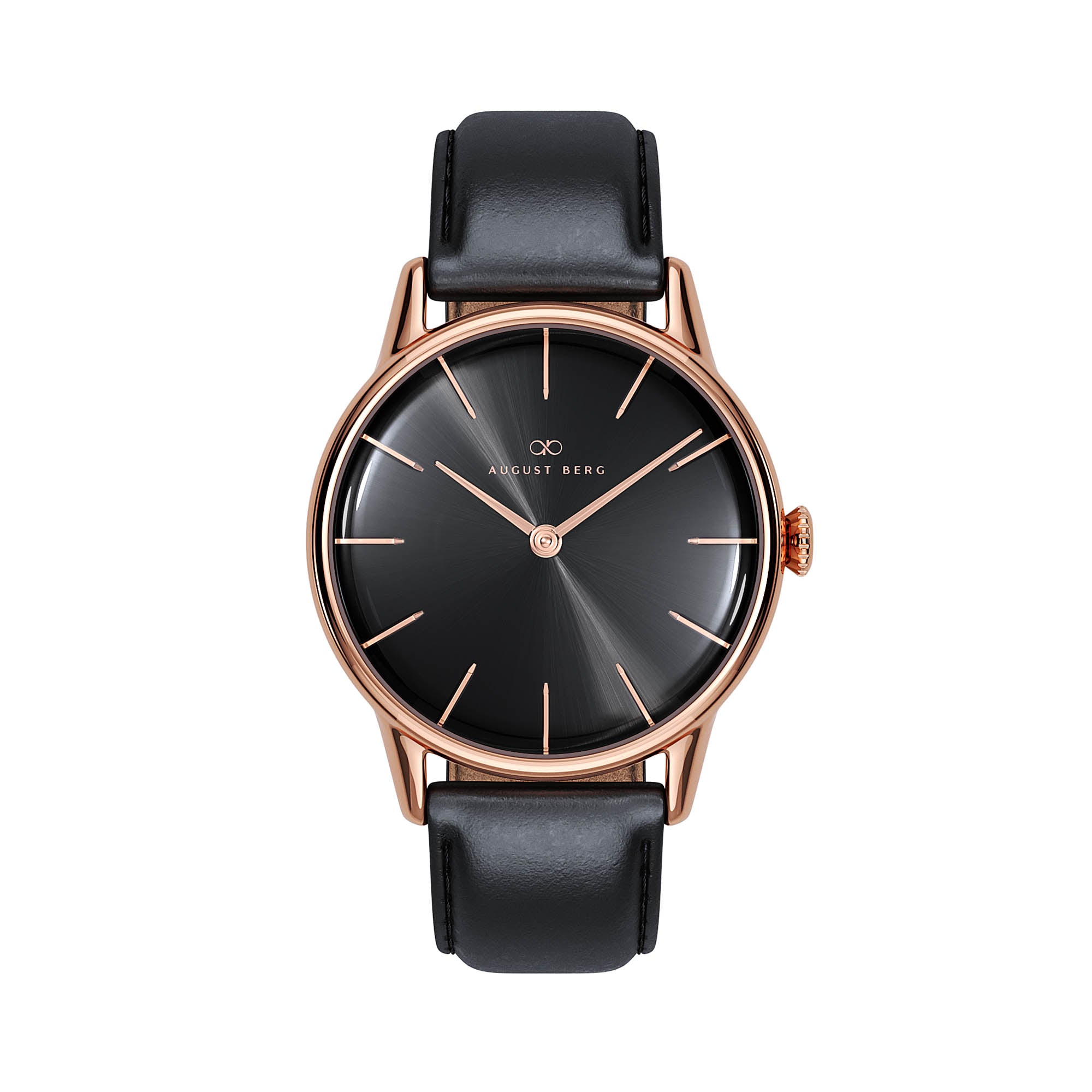 August Berg Women's Serenity Rose PVD Quartz 32mm Watch 10232B01LBK