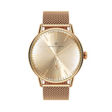 August Berg Men's Serenity Gold PVD Quartz Fashion Watch Champagne Dial