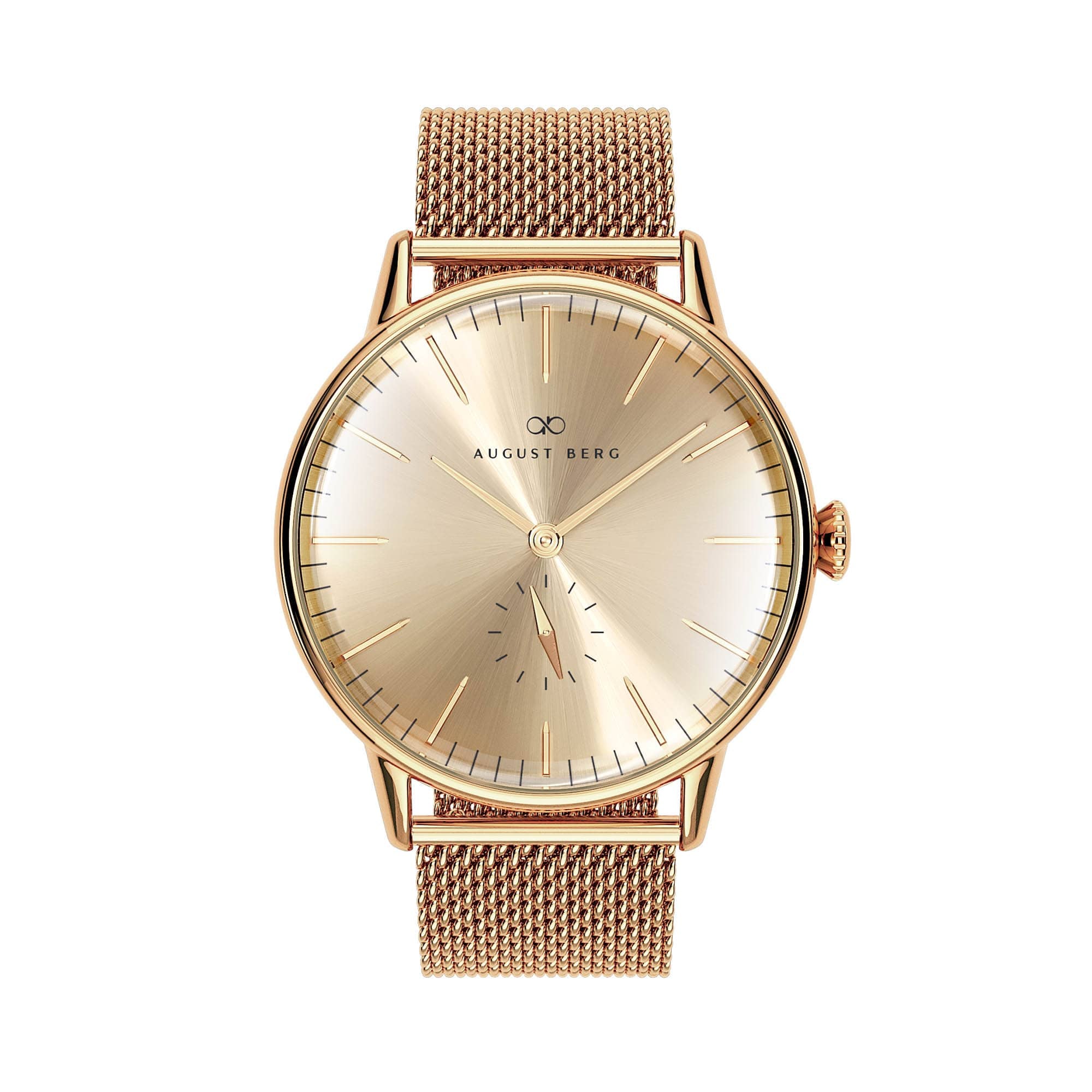 August Berg Men's Serenity Gold PVD Quartz Fashion 40mm Watch Champagne Dial 10140D02MGD