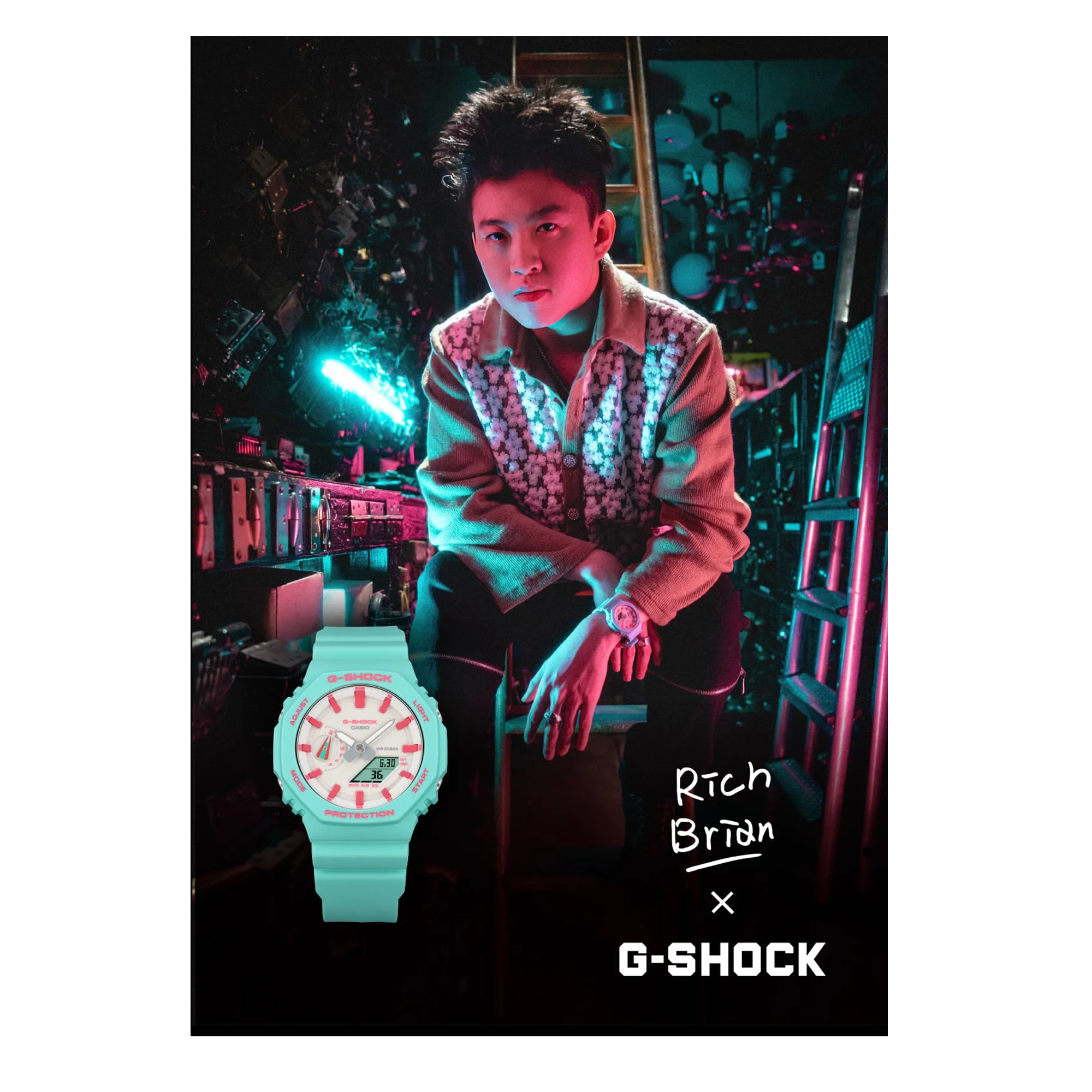 Casio G-SHOCK Men's Analogue Digital Watch GA2100RB-3A