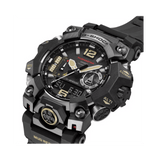 Casio G-SHOCK Mudmaster GWG-B1000-1A solar watch with black resin band, analogue digital display, triple sensor technology, and mud-resistant design.