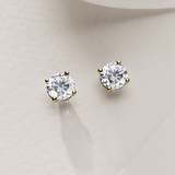 Radiance 1.00ct TW Diamond Solitaire Earrings in 9ct Yellow Gold