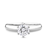 1ct TW Natural Diamond Solitaire Engagement Ring in 18ct White Gold