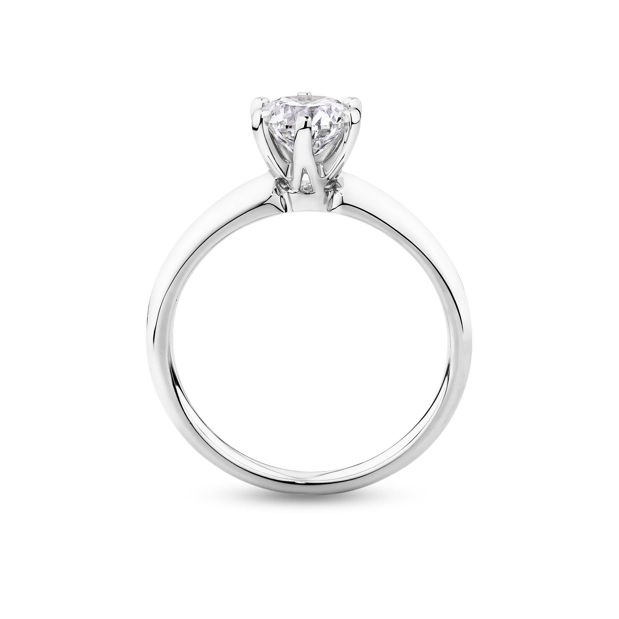 1ct TW Diamond Solitaire Engagement Ring in 18ct White Gold