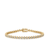 1ct TDW Diamond Tennis Bracelet in 9ct Yellow and White Gold
