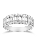 1ct TW Diamond Baguette Ring in 18ct White Gold