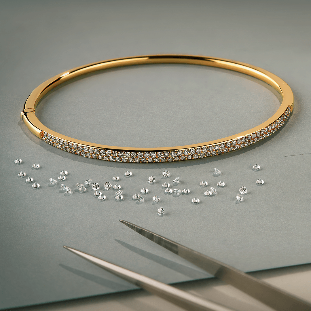 1ct TW Diamond Bangle in 9ct Gold