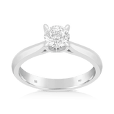1ct TW Diamond Solitaire Engagement Ring in 18ct White Gold - Wallace Bishop
