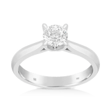 1.00ct Diamond Solitaire Engagement Ring in 18ct White Gold