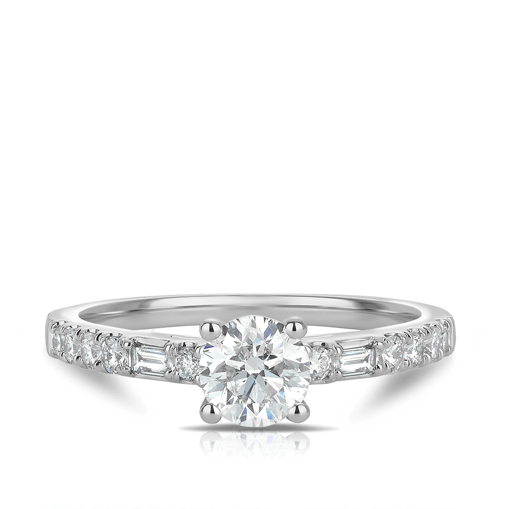 1.00ct TW Diamond Solitaire Engagement Ring in 18ct White Gold
