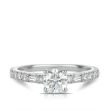 1.00ct TW Diamond Solitaire Engagement Ring in 18ct White Gold