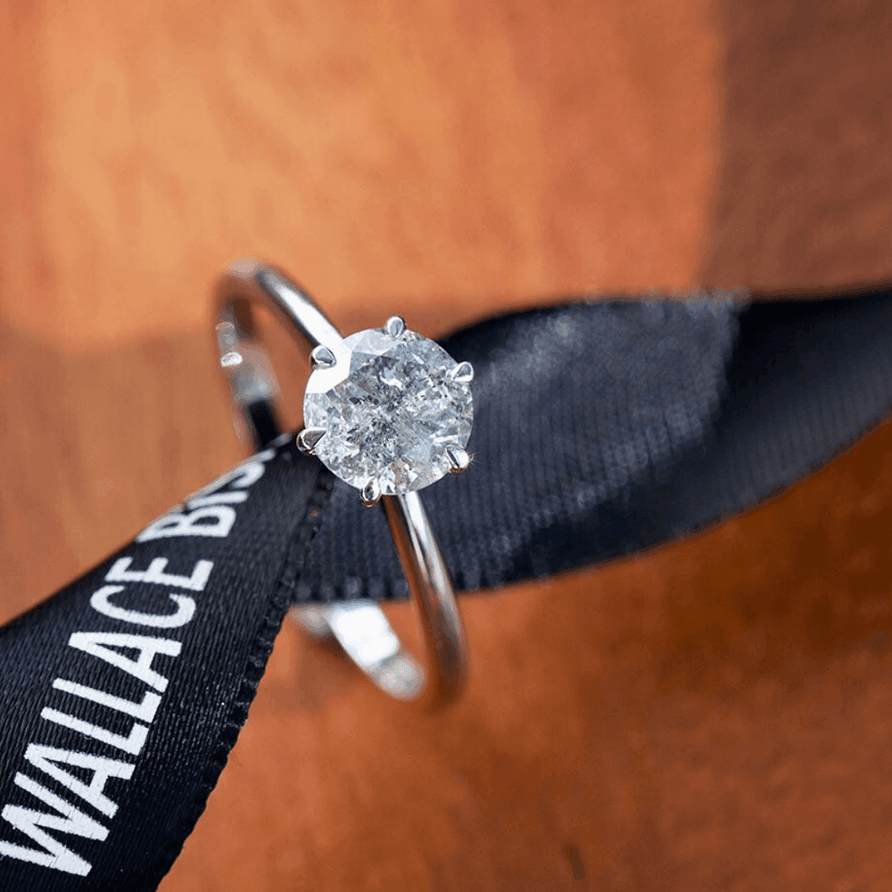 1ct TW Diamond Solitaire Engagement Ring in 18ct White Gold - Wallace Bishop