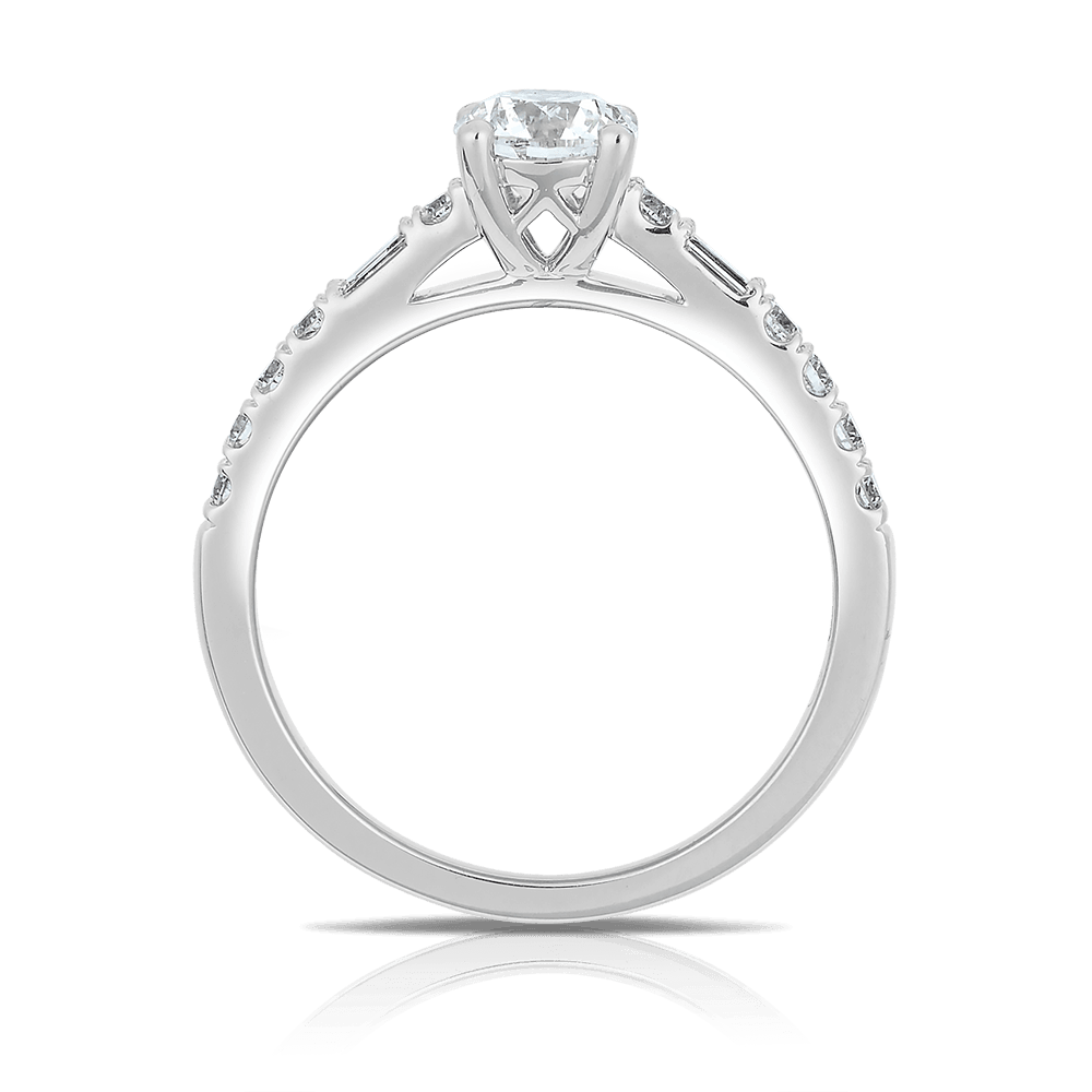 1.00ct TW Diamond Solitaire Engagement Ring in 18ct White Gold