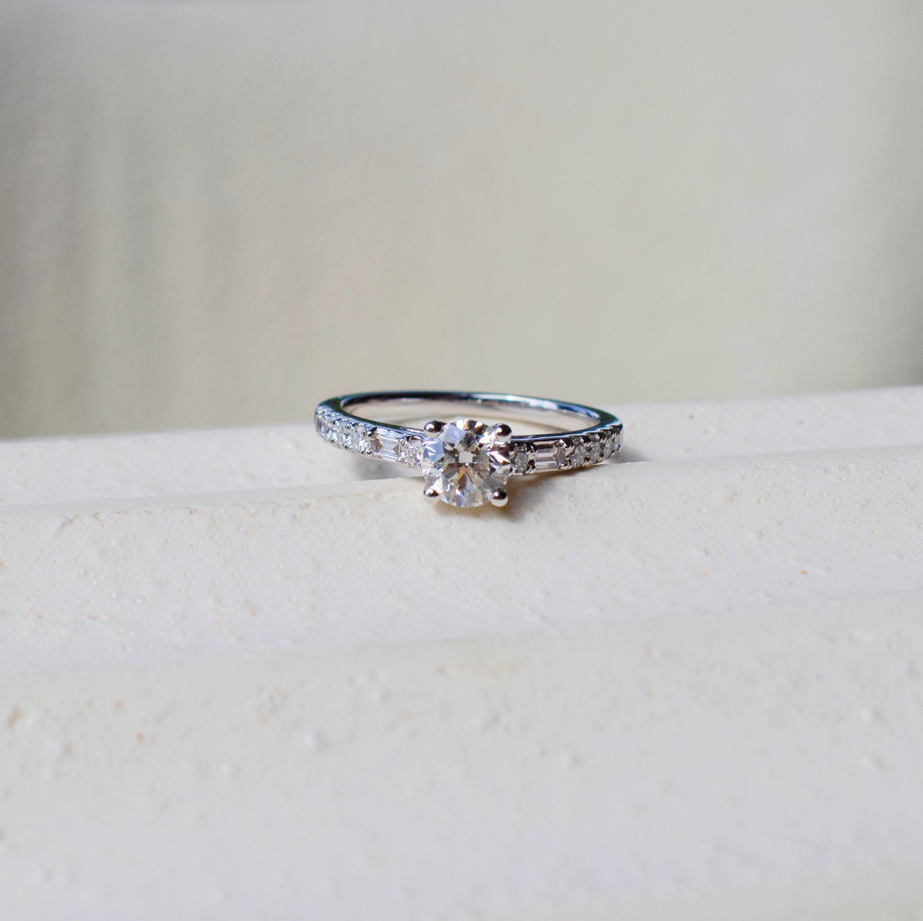 1.00ct TW Diamond Solitaire Engagement Ring in 18ct White Gold