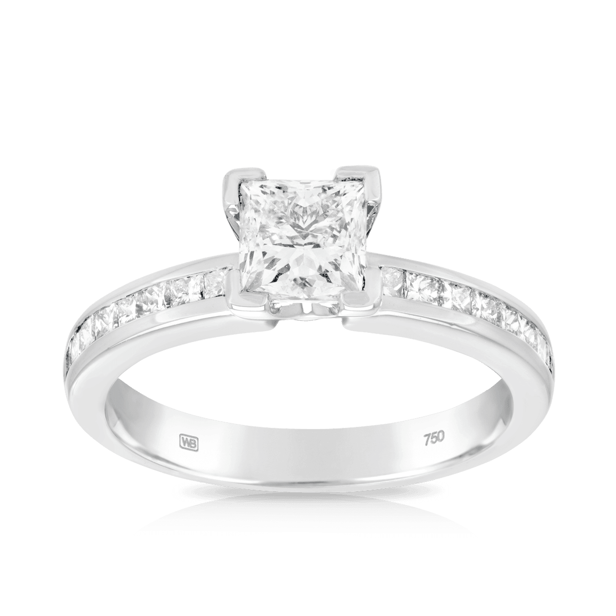 1ct TW Diamond Solitaire Engagement Ring in 18ct White Gold