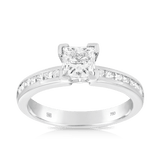 1.00ct TW Diamond Princess Cut Engagement Ring in 18ct White Gold