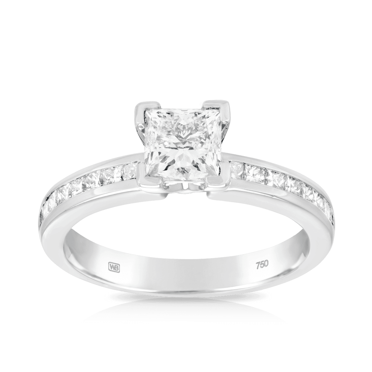 1ct TW Diamond Solitaire Engagement Ring in 18ct White Gold - Wallace Bishop