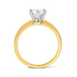 1ct Diamond Solitaire Engagement Ring in 18ct Yellow & White Gold