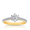 1.00ct TW Diamond Solitaire Engagement Ring in 18ct Yellow & White Gold