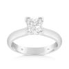 1ct TW Diamond Solitaire Square Engagement Ring in 18ct White Gold - Wallace Bishop