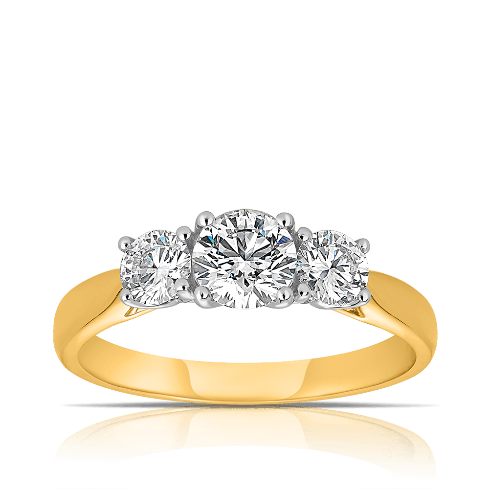 Gold 2025 trilogy ring