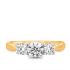 1.00ct TW Round Brilliant Cut Diamond Three Stone Engagement Ring in 18ct Yellow Gold