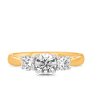 1.00ct TW Round Brilliant Cut Diamond Three Stone Engagement Ring in 18ct Yellow Gold