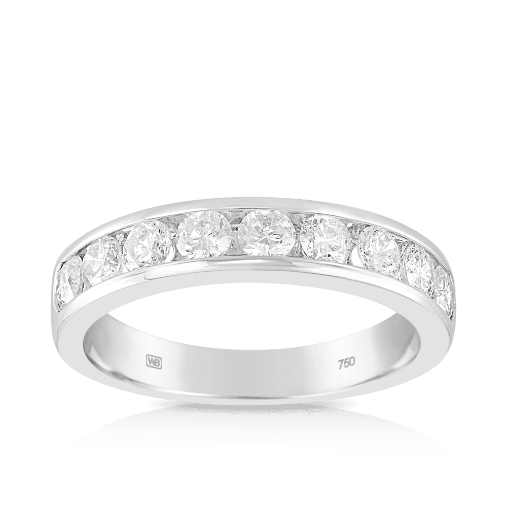 1ct TW Diamond Wedding & Anniversary Band in 18ct White Gold