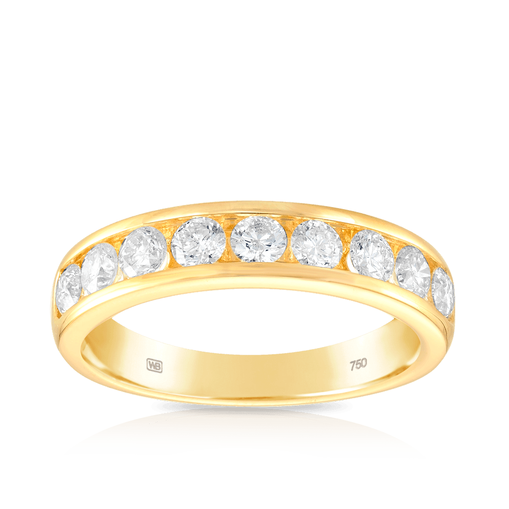 1ct TW Diamond Wedding & Anniversary Band in 18ct Yellow Gold