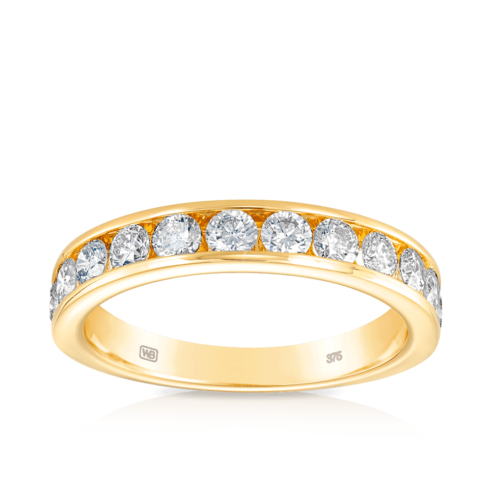 1ct TW Diamond Wedding & Anniversary Band in 9ct Yellow Gold