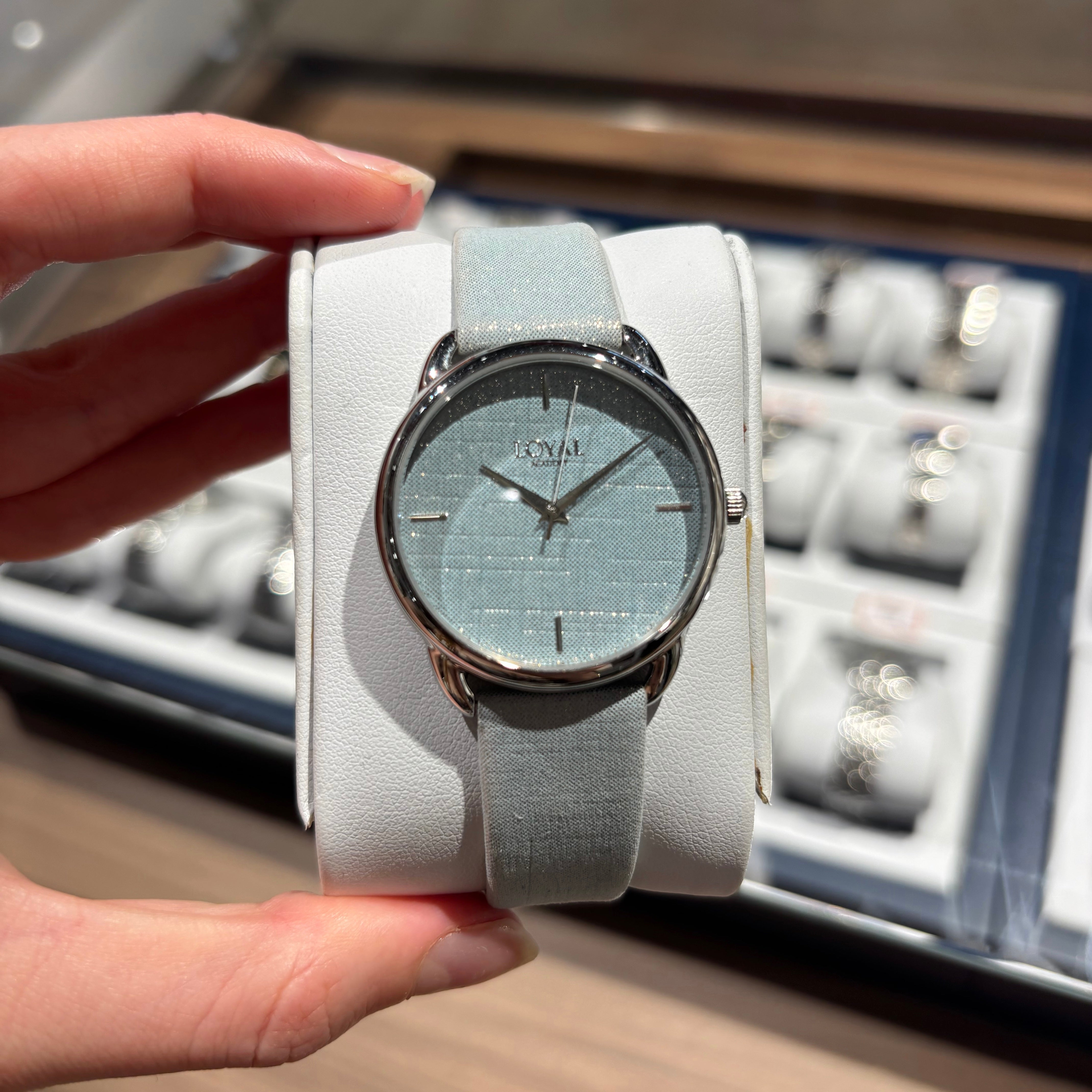 Loyal Women's Stainless Steel Quartz Dress Watch Fabric