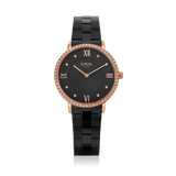 Loyal Women's Enigma Black PVD Quartz Dress Watch Black Dial