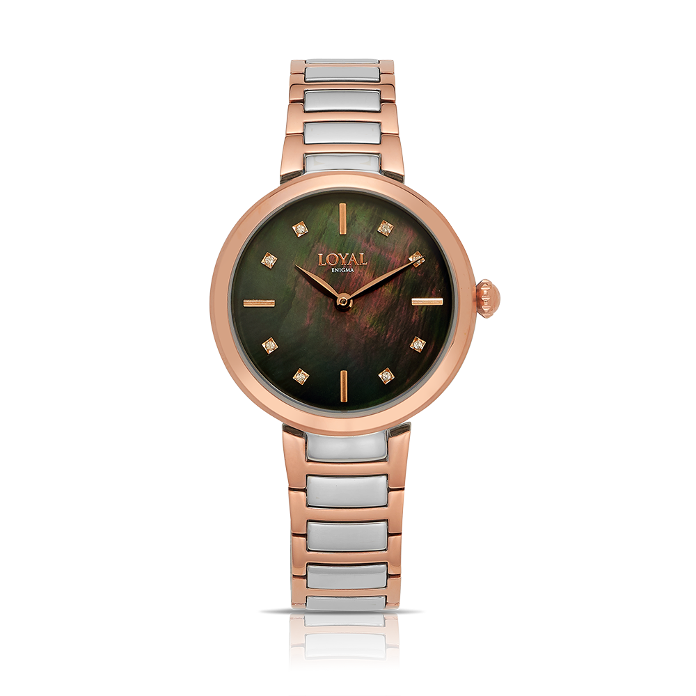 Loyal Women's Enigma Quartz Dress Watch Mother-Of-Pearl Dial