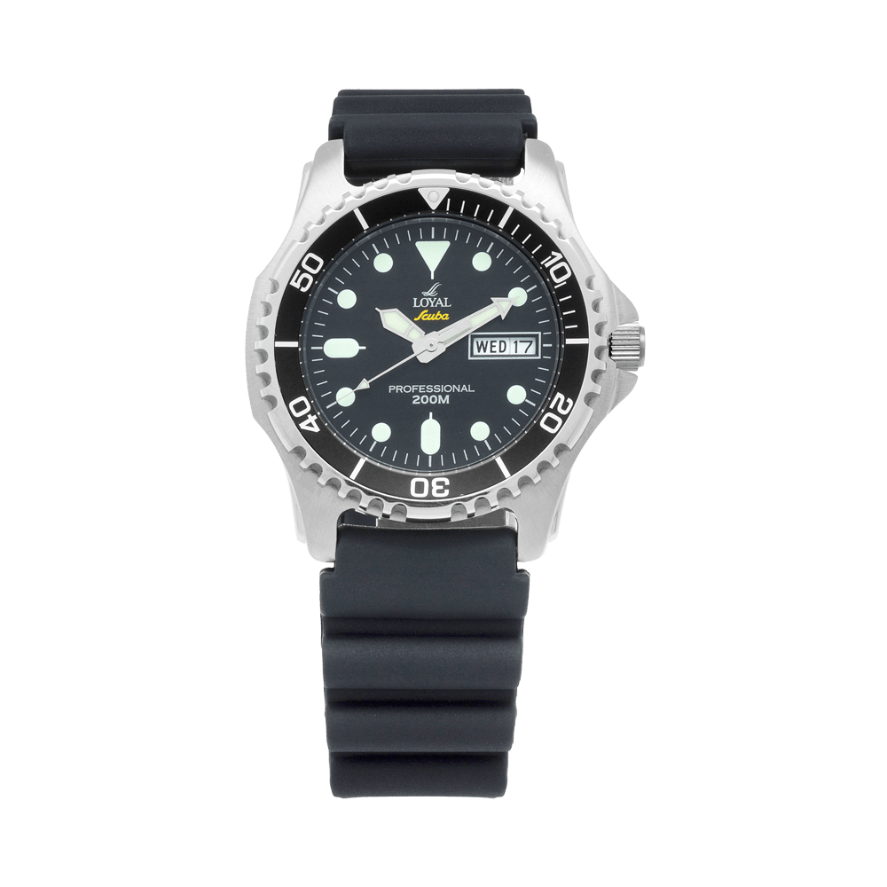 Loyal Scuba Men's 39mm Stainless Steel Quartz Watch