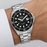 Loyal Conqueror Quartz Men's 44mm Watch 05C93GBA1A - black dial, on wrist