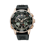Citizen Men's Promaster Rose PVD Analogue Digital Diver Watch Black Dial JR4063-12E