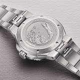 Oris Kelp Forest Aquis Limited Edition 41.50mm Men’s Automatic Watch 733 7787 4187SET — Engraved stainless steel caseback featuring a kelp motif and individual limited edition number from 1,000 pieces.