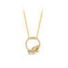 Helia Diamond Leaf Necklace in 9ct Recycled Gold with 14ct Recycled Gold Chain