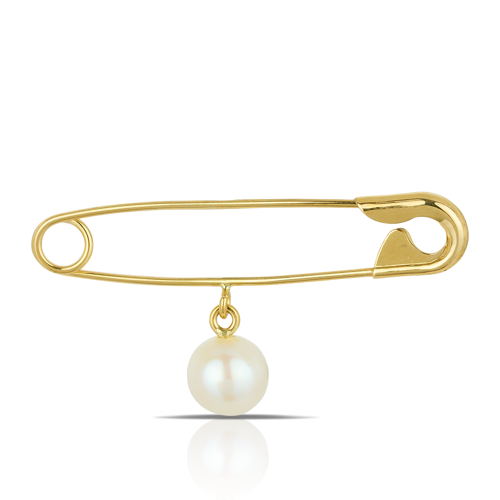 Pearl Brooch in 9ct Yellow Gold