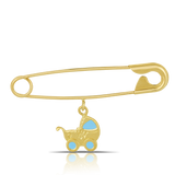 Enamel Baby Brooch in 9ct Yellow Gold