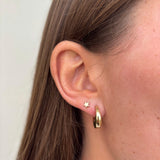 Graduated Huggie Earrings in 9ct Yellow Gold