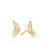 Butterfly Stud Earrings in 9ct Yellow Gold
