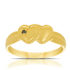 Children's Heart Polished Sapphire Ring in 9ct Yellow Gold