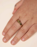 Children's Heart Emerald Ring in 9ct Yellow Gold