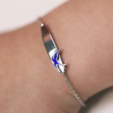 Bluebird of Happiness Children's ID Bracelet in Sterling Silver